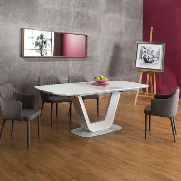 Rozkladací jedálenský stôl Armani 160 – 220 cm / Krémová
