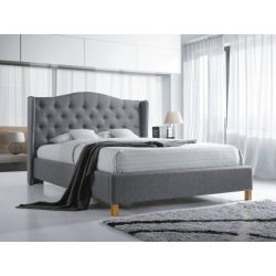 Posteľný rám Agapito 140 cm Tkanina / Sivá