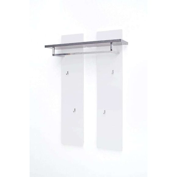 Vešiakový panel Aston 91 x 135 x 25 cm / Matná Biela