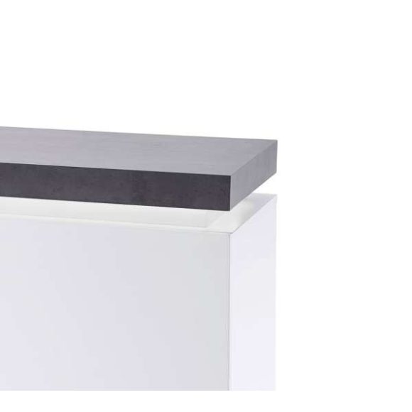 Komoda s policami a zásuvkami Aston 91 x 97 x 38 cm / Matná Biela / s LED osvetlením