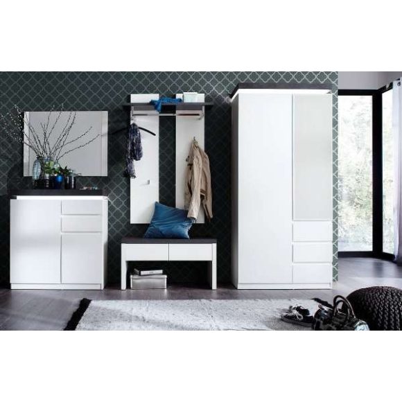Zrkadlo Aston 90 x 68 x 2 cm / S matným bielym MDF rámom
