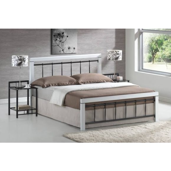 Posteľný rám Bice D 160 cm / Čierny / Biely