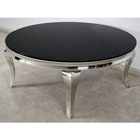 Konferenčný stolík Grazia 100 cm / Strieborná / Čierna