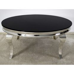Konferenčný stolík Grazia 100 cm / Strieborná / Čierna
