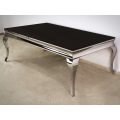Konferenčný stolík Grazia 130 cm / Čierna / Strieborná