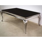 Konferenčný stolík Grazia 130 cm / Čierna / Strieborná