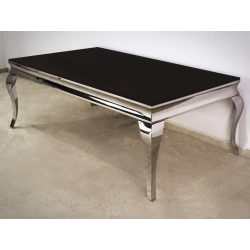 Konferenčný stolík Grazia 130 cm / Čierna / Strieborná