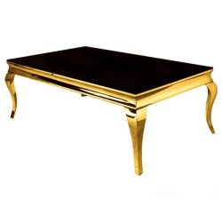 Konferenčný stolík Grazia 130 cm Čierna / Zlatá