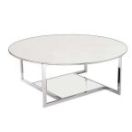 Konferenčný stolík Circdrado 110 cm / Biela