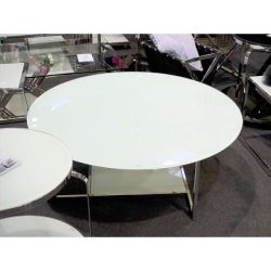 Konferenčný stolík Circdrado 110 cm / Biela