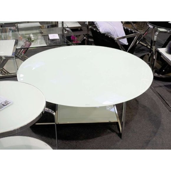Konferenčný stolík Circdrado 110 cm / Biela