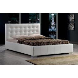 Posteľný rám Calvino D 160 cm Textilná koža / Biela