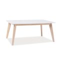 Konferenčný stolík Combo B 110 cm Biela / Bielený dub