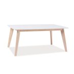 Konferenčný stolík Combo B 110 cm Biela / Bielený dub