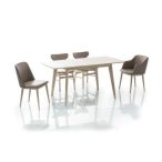   Rozkladací jedálenský stôl Combo II 120 – 160 cm Biela / Bielený dub