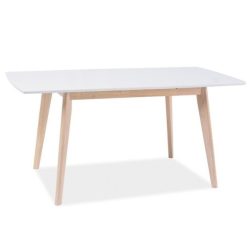   Rozkladací jedálenský stôl Combo II 120 – 160 cm Biela / Bielený dub