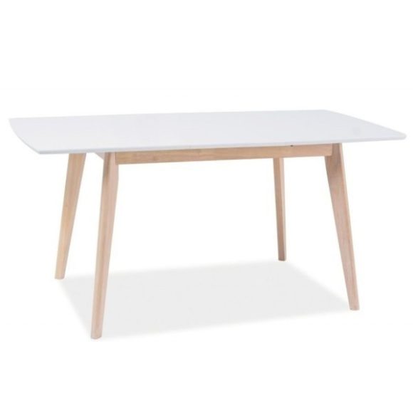 Rozkladací jedálenský stôl Combo II 120 – 160 cm Biela / Bielený dub