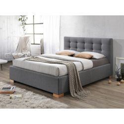   Posteľný rám s úložným priestorom Butterfly 160 cm Tkanina / Sivá