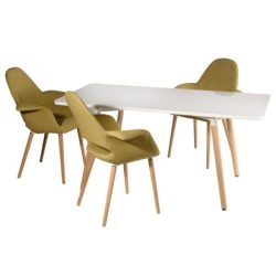 Stôl Copine 120 cm x 80 cm Biela