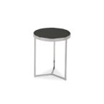 Odkladací stolík Delia l 43 cm Čierna / Chróm