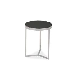Odkladací stolík Delia l 43 cm Čierna / Chróm