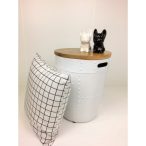 Odkladací stolík Drum / Biela