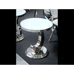 Odkladací stolík Elora 50 cm / Biela