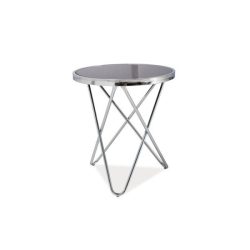 Odkladací stolík Fabia C 45 cm Čierna / Chróm