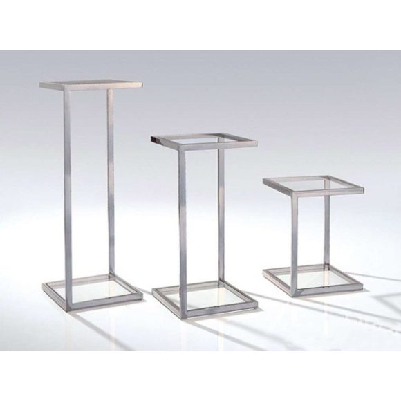 Odkladací stolík – stojan na kvety Glorio 38 x 111 cm / Priehľadná