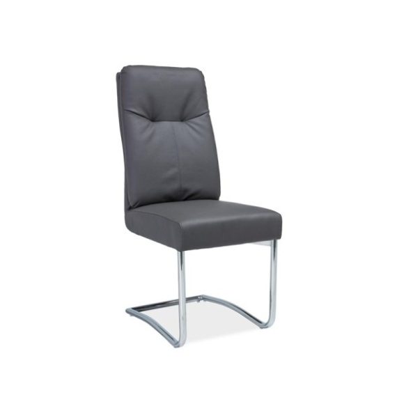 Jedálenská stolička H-340 Sivá / Chróm
