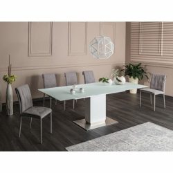 Rozkladací jedálenský stôl Horizon 160 cm Biela