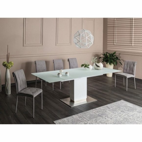 Rozkladací jedálenský stôl Horizon 160 cm Biela