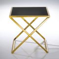 Odkladací stolík Plaza 50 cm Čierna / Strieborná