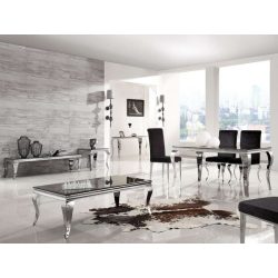 Konferenčný stolík Lazzia 130 cm / Čierna / Strieborná