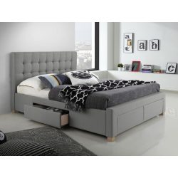 Posteľný rám so zásuvkami Linear Sivý 160 cm