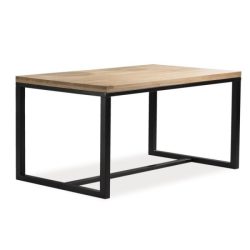 Stôl z dubového dreva Loras A 120 cm / Čierna