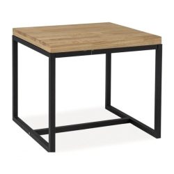   Konferenčný stolík z masívneho dubového dreva Loras C 60 cm Čierna