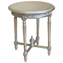 Barokový stôl Lucile 65 cm / Strieborná