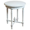 Barokový stôl Lucile 65 cm / Ošúchaná biela