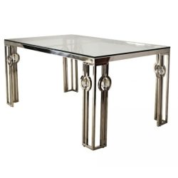 Jedálenský stôl Lucilla 150 cm Strieborná