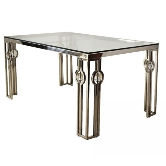 Jedálenský stôl Lucilla 150 cm Strieborná