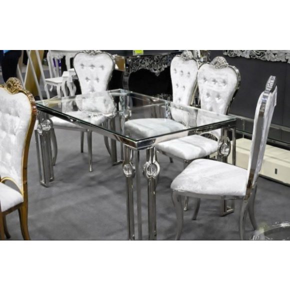 Jedálenský stôl Lucilla 150 cm Strieborná