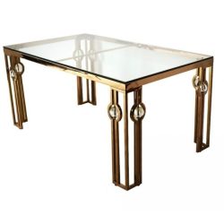 Jedálenský stôl Lucilla 150 cm Zlatá