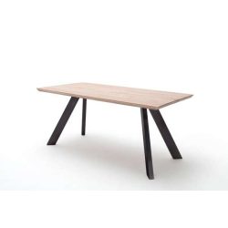   Jedálenský stôl z dubového dreva MILTON 180 cm Čierny oceľový rám