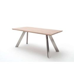   Jedálenský stôl z dubového dreva MILTON 180 cm Nikel Oceľový rám