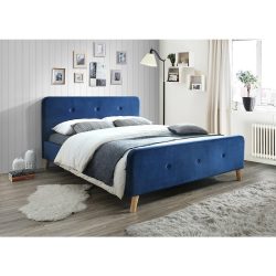 Posteľný rám Marco 160 cm Zamat / Modrý