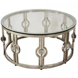 Konferenčný stolík Marquesa 90 cm / Strieborná