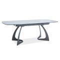   Rozkladací jedálenský stôl Martinez 160 – 210 cm / Keramická doska / Sivá – Čierna
