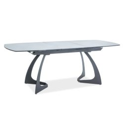   Rozkladací jedálenský stôl Martinez 160 – 210 cm / Keramická doska / Sivá – Čierna