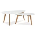 Konferenčný stolík Milan L3 80 cm / Biela